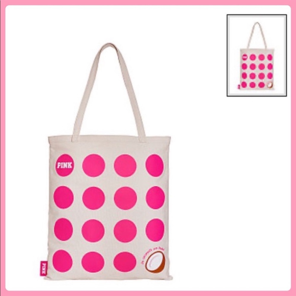 PINK BY VICTORIA SECRET PINK POLKA DOT BAG NEW